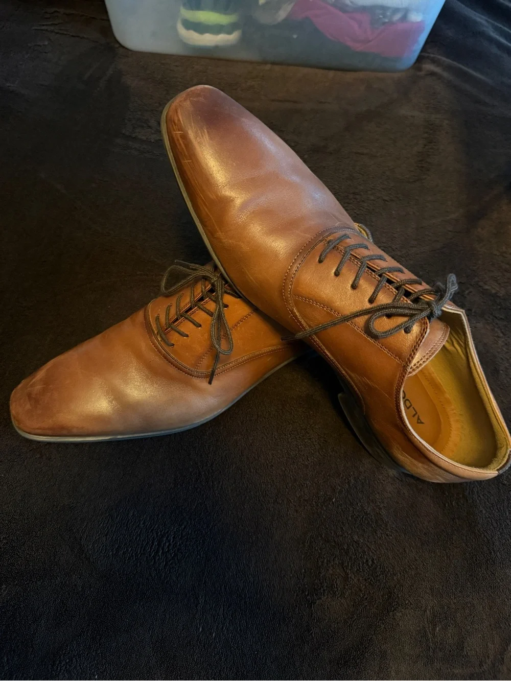 4 Pairs of Men's Black & Brown Leather Dress Shoes